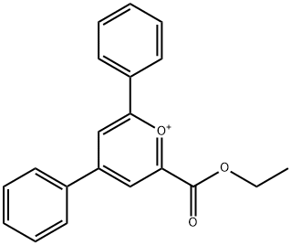 4,6-ジフェニルピリリウムトリフルオロメタンスルホン酸-2-カルボン酸エチル 化学構造式