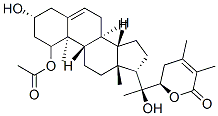 [(1S,3R,8S,9S,10R,13R,14S,17S)-17-[(1R)-1-[(2R)-4,5-dimethyl-6-oxo-2,3 -dihydropyran-2-yl]-1-hydroxy-ethyl]-3-hydroxy-10,13-dimethyl-2,3,4,7, 8,9,11,12,14,15,16,17-dodecahydro-1H-cyclopenta[a]phenanthren-1-yl] ac etate 结构式