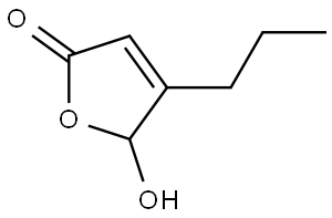 2(5H)-FURANONE, 5-HYDROXY-4-PROPYL- Structure