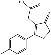 (5-氧代-2-P-甲苯基-环戊-1-烯)-乙酸, 78977-89-6, 结构式