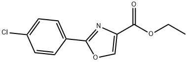 2-(4-CHLORO-PHENYL)-OXAZOLE-4-CARBOXYLIC ACID ETHYL ESTER Struktur