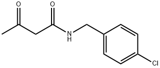N-(4-クロロベンジル)-3-オキソブタンアミド 化学構造式
