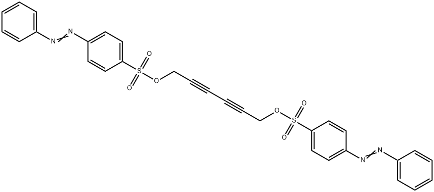 2,4-ヘキサジイン-1,6-ジオールビス(アゾベンゼン-4-スルホナート) 化学構造式