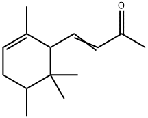 4-(2,5,6,6-四甲基-2-环己烯-1-基)-3-丁烯-2-酮 结构式