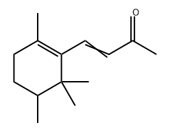 4-(2,5,6,6-テトラメチル-1-シクロヘキセン-1-イル)-3-ブテン-2-オン 化学構造式