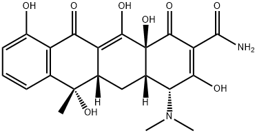 (2Z,4R,4aS,5aS,6S,12aS)-2-(amino-hydroxy-methylidene)-4-dimethylamino- 6,10,11,12a-tetrahydroxy-6-methyl-4,4a,5,5a-tetrahydrotetracene-1,3,12 -trione 结构式