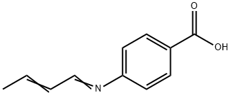 Benzoic acid, 4-(2-butenylideneamino)- (9CI) Structure