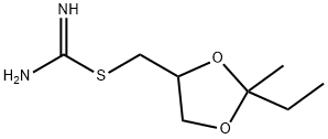 Carbamimidothioic acid, (2-ethyl-2-methyl-1,3-dioxolan-4-yl)methyl ester (9CI) Struktur