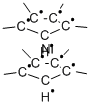 ビス(テトラメチルシクロペンタジエニル)ニッケル 化学構造式