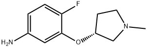 Benzenamine, 4-fluoro-3-[[(3R)-1-methyl-3-pyrrolidinyl]oxy]- (9CI) Struktur