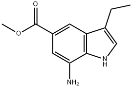 1H-Indole-5-carboxylicacid,7-amino-3-ethyl-,methylester(9CI)|