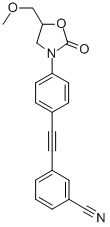 3-((4-(5-(Methoxymethyl)-2-oxo-3-oxazolidinyl)phenyl)ethynyl)benzonitr ile Structure