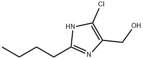 (2-ブチル-5-クロロ-1H-イミダゾール-4-イル)メタノール 化学構造式