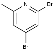 2,4-二溴-6-甲基吡啶 结构式