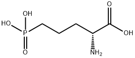 (2R)-2-アミノ-5-ホスホノペンタン酸 化学構造式