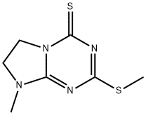 Imidazo[1,2-a]-1,3,5-triazine-4(6H)-thione, 7,8-dihydro-8-methyl-2-(methylthio)- (9CI) Struktur