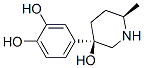 1,2-Benzenediol, 4-(3-hydroxy-6-methyl-3-piperidinyl)-, trans- (9CI) 化学構造式