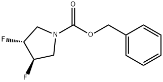 (3R,4R)-N-Cbz-3,4-difluoropyrrolidine Structure