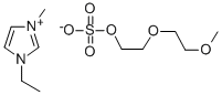 1-エチル-3-メチルイミダゾリウム2-(2-メトキシエトキシ)エチルスルフェート 化学構造式