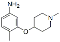 Benzenamine, 4-methyl-3-[(1-methyl-4-piperidinyl)oxy]- (9CI) Struktur