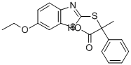 α-[(6-エトキシベンゾチアゾール-2-イル)チオ]-α-メチルベンゼン酢酸 化学構造式