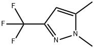 1,5-ジメチル-3-(トリフルオロメチル)ピラゾール 化学構造式