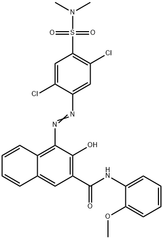 4-[[2,5-ジクロロ-4-[(ジメチルアミノ)スルホニル]フェニル]アゾ]-3-ヒドロキシ-N-(2-メトキシフェニル)-2-ナフタレンカルボアミド 化学構造式