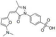Benzenesulfonic  acid,  4-[4-[[5-(dimethylamino)-2-furanyl]methylene]-4,5-dihydro-3-methyl-5-oxo-1H-pyrazol-1-yl]- 化学構造式