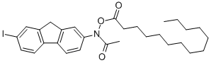 N-myristoyloxy-N-acetyl-2-amino-7-iodofluorene Struktur