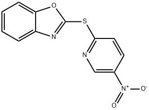 2-(5-Nitro-pyridin-2-ylsulfanyl)-benzooxazole Structure