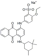 sodium 5-[[9,10-dihydro-9,10-dioxo-4-[(3,3,5-trimethylcyclohexyl)amino]-1-anthryl]amino]-2-ethoxybenzenesulphonate 结构式