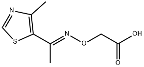 Acetic acid, [[[1-(4-methyl-5-thiazolyl)ethylidene]amino]oxy]-, (E)- (9CI) Struktur