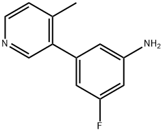 Benzenamine, 3-fluoro-5-(4-methyl-3-pyridinyl)- (9CI) Struktur