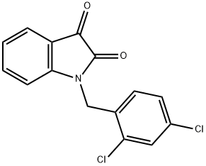 1-(2,4-ジクロロベンジル)-1H-インドール-2,3-ジオン 化学構造式