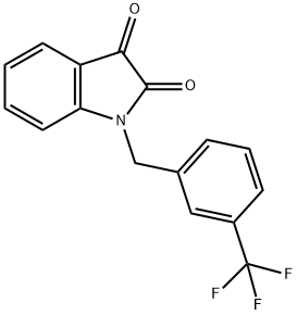 1-[3-(トリフルオロメチル)ベンジル]-1H-インドール-2,3-ジオン 化学構造式
