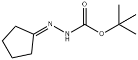 2-环戊亚基肼甲酸叔丁酯 结构式