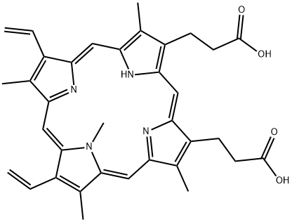 N-メチルプロトポルフィリンIX 化学構造式