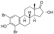 2,4-Dibromo-16a-hydroxyestrone 化学構造式