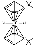 双(叔丁基环戊二烯)二氯化钛 结构式