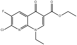 ETHYL 7-CHLORO-1-ETHYL-6-FLUORO-4-OXO-1,4-DIHYDRO[1,8]NAPHTHYRIDINE-3-CARBOXYLATE Structure