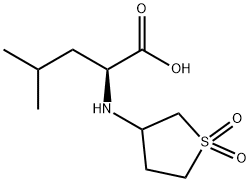 2-(1,1-DIOXO-TETRAHYDRO-1LAMBDA6-THIOPHEN-3-YLAMINO)-4-METHYL-PENTANOIC ACID Structure