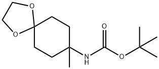(8-甲基-1,4-二氧杂螺[4.5]癸烷-8-基)氨基甲酸叔丁酯, 792913-82-7, 结构式