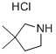 3,3-DIMETHYL-PYRROLIDINE HYDROCHLORIDE Structure