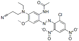 N-[2-[(2-chloro-4,6-dinitrophenyl)azo]-5-[(2-cyanoethyl)ethylamino]-4-methoxyphenyl]acetamide Structure