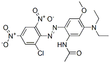N-[2-[(2-chloro-4,6-dinitrophenyl)azo]-5-(diethylamino)-4-methoxyphenyl]acetamide Structure