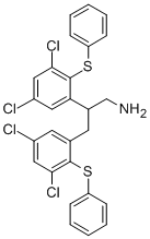 2,3-Bis(3,5-dichloro-2-(phenylthio)phenyl)propylamine Structure