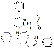 Carbamothioic acid, [(benzoylamino)(methylthio)methylene]-, S-methyl e ster Struktur