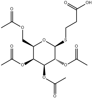 2-羧基乙基 2,3,4,6-四-O-乙酰基-1-硫代-BETA-D-吡喃半乳糖苷 结构式