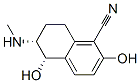 1-Naphthalenecarbonitrile, 5,6,7,8-tetrahydro-2,5-dihydroxy-6-(methylamino)-, cis- (9CI),793611-72-0,结构式
