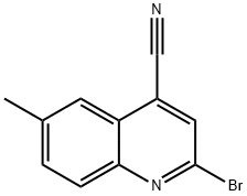 4-Quinolinecarbonitrile,  2-bromo-6-methyl-,793619-69-9,结构式